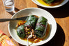 Stuffed Chard Leaves With Saffron Volcano Rice
